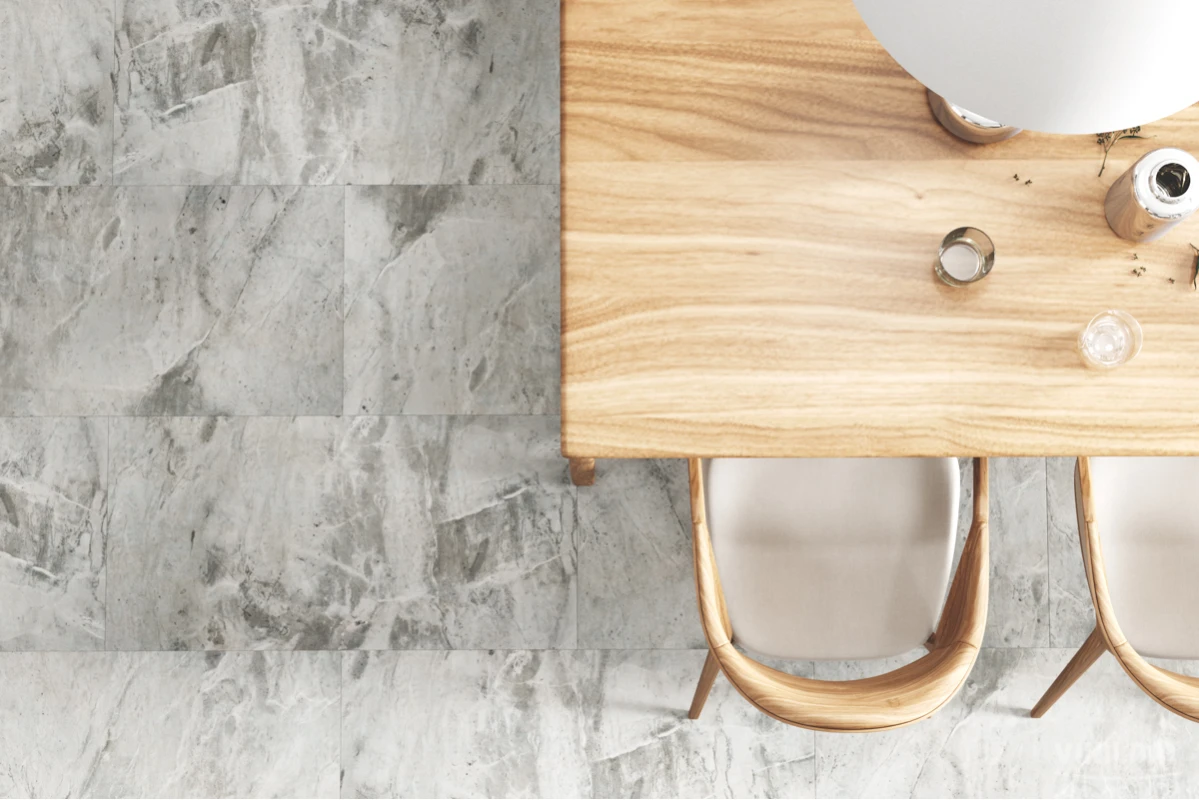 Кварцвиниловая плитка Vinilam клеевая Ceramo Stone Glue Адриатический Серый 91901 950×475×2,5